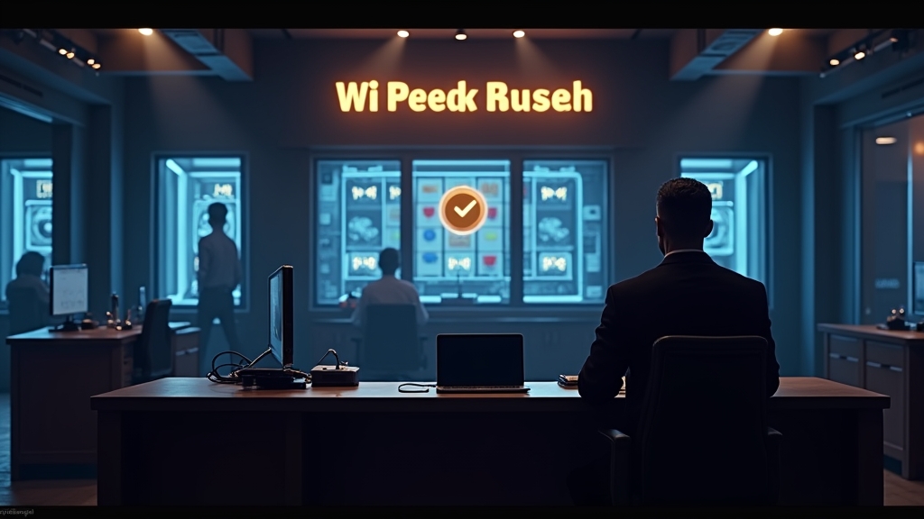 Goedgekeurde opnamestatus in een donker casino met neonlicht