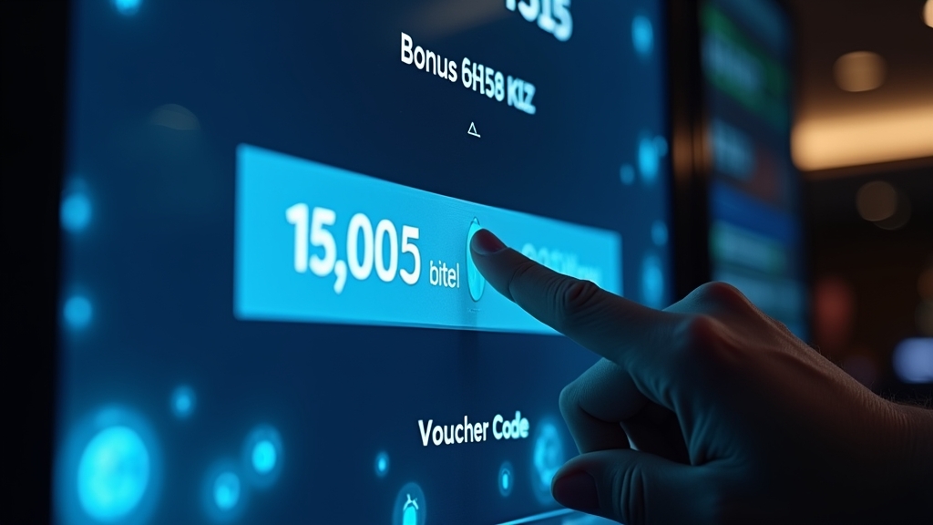 Code invoeren in een casino-bonusvenster op een scherm